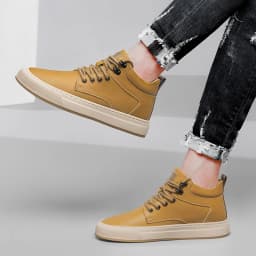 Men  Ankel Boots Elevator Lift Height Increase Insoles 6cm Man Platform Soles Plus Size 38-44