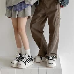 2025 Big Head Men and Women Niche Design Thick Baseplate Couple Ugly Cute Bread Sneakers Platform Shoes