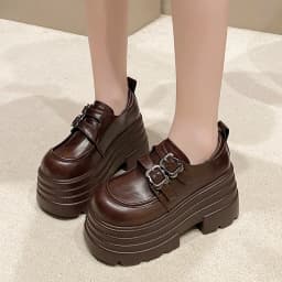 New Spring 10CM Platform Women Loafers Shoes Flats Casual Walking Shoes Woman 2025 Designer Leather Sneakers Mujer Zapatos Pumps