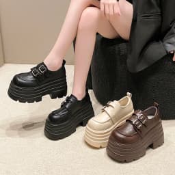 New Spring 10CM Platform Women Loafers Shoes Flats Casual Walking Shoes Woman 2025 Designer Leather Sneakers Mujer Zapatos Pumps