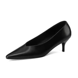 NEW 2025 Women Trend Split Leather Pumps Office Heels Sexy Women Beige Brown Black Pointed Toe Thin Heel Party Shoes Plus Size