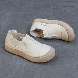 Jiany Women's Shoes 2025 New Style Top Layer Cowhide Single Shoes, Women's Retro and Simple Flat Shoes, Casual Sports Shoes