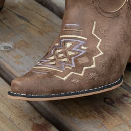 Vintage Embroidered Brown Pu Leather Cowboy Boots Women 2026 Autumn Pointed Toe High Heel Western Woman Knee High Long Booties