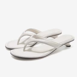 Kitten and French vacation style flip-flops premium oil wax sheepskin slippers casual sandals