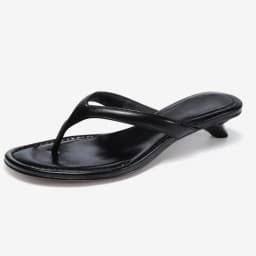 Kitten and French vacation style flip-flops premium oil wax sheepskin slippers casual sandals