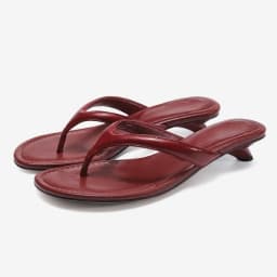 Kitten and French vacation style flip-flops premium oil wax sheepskin slippers casual sandals