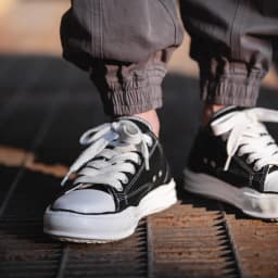 Maden Casual Low-top Dissolved Canvas Shoes for Men's Spring Autumn Street Outfits Sneakers Soft Sole Lace-up Skateboard Shoes