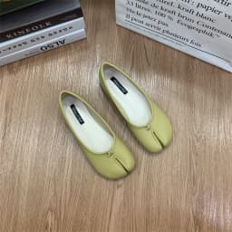 Bailamos Women Flats Tabi Ninja Shoes Woman Microfiber Leather Comfy Flats Split Toe Slippers Soft Bottom Loafers Solid Brief La
