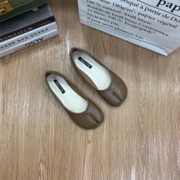 Bailamos Women Flats Tabi Ninja Shoes Woman Microfiber Leather Comfy Flats Split Toe Slippers Soft Bottom Loafers Solid Brief La