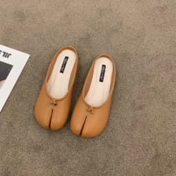 Bailamos Women Flats Tabi Ninja Shoes Woman Microfiber Leather Comfy Flats Split Toe Slippers Soft Bottom Loafers Solid Brief La