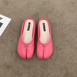 Bailamos Women Flats Tabi Ninja Shoes Woman Microfiber Leather Comfy Flats Split Toe Slippers Soft Bottom Loafers Solid Brief La