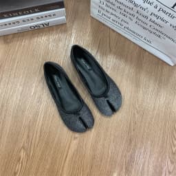 Bailamos Women Flats Tabi Ninja Shoes Woman Microfiber Leather Comfy Flats Split Toe Slippers Soft Bottom Loafers Solid Brief La