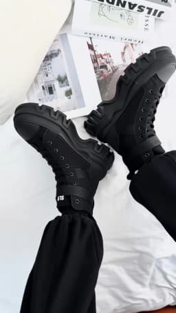 Men's Fashion Casual Thick Bottom Outdoor Boots Punk Style Suitable for Outdoor All Seasons Versatile Model