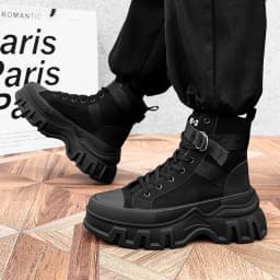 Men's Fashion Casual Thick Bottom Outdoor Boots Punk Style Suitable for Outdoor All Seasons Versatile Model