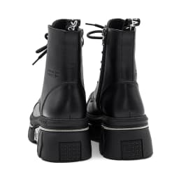 New Punk Women Platform Ankle Boots Female's Rock Round Toe Lace Up Fashion Retro Chunky Shoes Metal Decor Short Boots