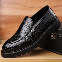 Men's Slip-On Loafers Trendy Breathable Soft Sole Business Work Party Derby Shoes-2996