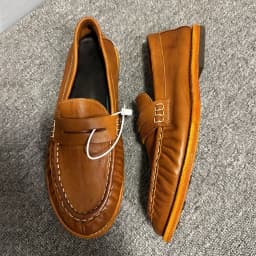 High-end Leather Shoes with Suede Uppers - Men's Streetwear Leather Boat Shoes, Retro lightweight and Breathable Loafers, Casual