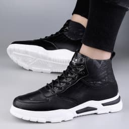 Man Elevator Boots Hidden Heels Genuine Leather Ankle Boots 7CM Invisible Height Increasing Shoes Men Casual Inner Increase Shoe