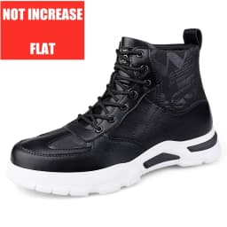 Man Elevator Boots Hidden Heels Genuine Leather Ankle Boots 7CM Invisible Height Increasing Shoes Men Casual Inner Increase Shoe