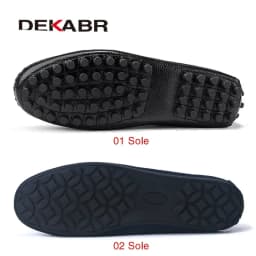 DEKABR Big Size 38~49 Men Loafers Real Leather Fashion Boat Shoes Brand Mens Casual Leather Male Flat Shoes