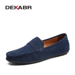 DEKABR Big Size 38~49 Men Loafers Real Leather Fashion Boat Shoes Brand Mens Casual Leather Male Flat Shoes