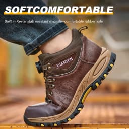Lightweight Men's Steel Toe Protective Safety Shoes, Puncture Resistant, Smash Resistant, And Slip Resistant Men's Safety Shoes For Construction Site Safety Protection Work Safety Shoes