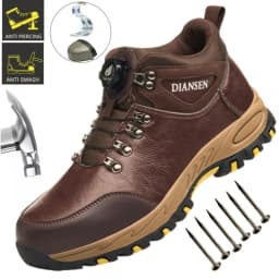 Lightweight Men's Steel Toe Protective Safety Shoes, Puncture Resistant, Smash Resistant, And Slip Resistant Men's Safety Shoes For Construction Site Safety Protection Work Safety Shoes