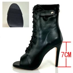 New Women's Ballroom Jazz Latin Shoes Party Lady Sexy Black Zipper Stilettos High Women for Dance Heels Boots Shoes Plus Size