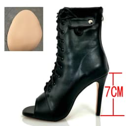 New Women's Ballroom Jazz Latin Shoes Party Lady Sexy Black Zipper Stilettos High Women for Dance Heels Boots Shoes Plus Size