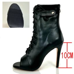 New Women's Ballroom Jazz Latin Shoes Party Lady Sexy Black Zipper Stilettos High Women for Dance Heels Boots Shoes Plus Size