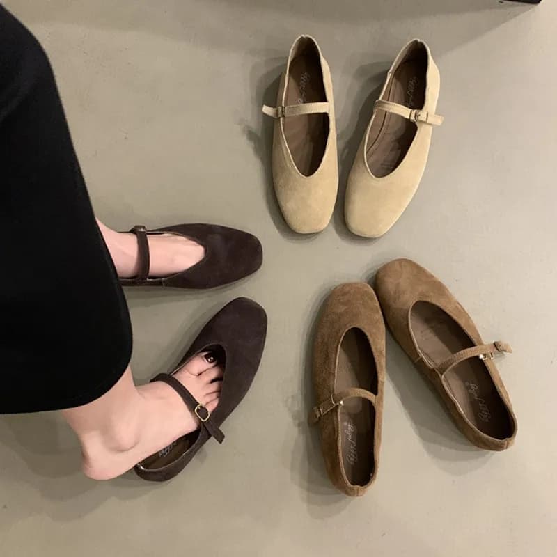 Bailamos Brand New Women Flats Round Toe Shallow Slip On Ladies Casual Ballet Shoes Soft Leather Eelgant Dress Shoes Mujer Size