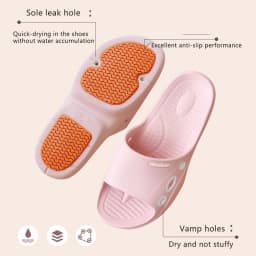UTUNE-Rubber Non-Slip Sole Slippers for Men and Women Slides for Shower Indoor Bathroom Home Shoe for Pregnant Woman and Elderly