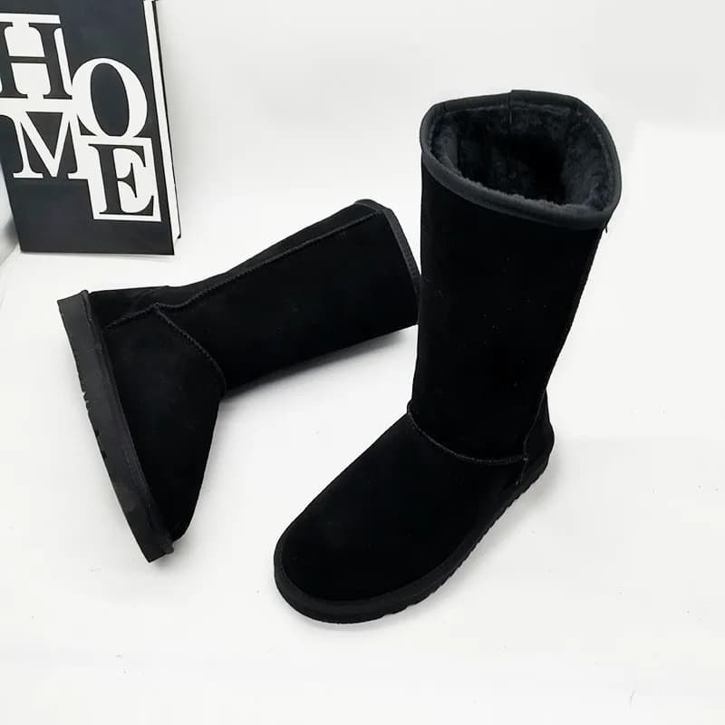 High Boots 2023 New Arrival Winter Mujer Botas Genuine Leather Woman Snow Boots Thick Plush Boots Women's Shoes Warm Shoes