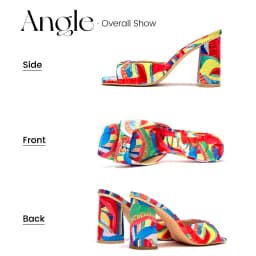 C-H Woman shoes Thick Heel Sandals Square Open Toe Sliding Sandals students