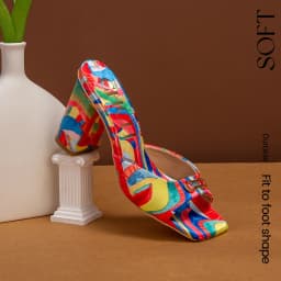 C-H Woman shoes Thick Heel Sandals Square Open Toe Sliding Sandals students