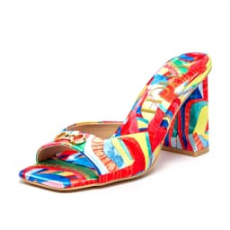 C-H Woman shoes Thick Heel Sandals Square Open Toe Sliding Sandals students
