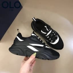 Black White Simple Mesh Dad Shoes Thick Platform Shock Absorb Breathable Casual Sneakers Unisex