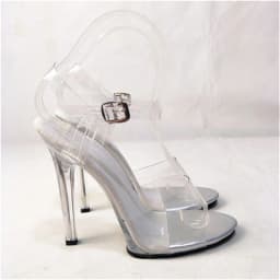 12cm Heel Transparent Bikini Competition Shoes High Heels Slippers for International Bodybuilding Model Standard Footwear