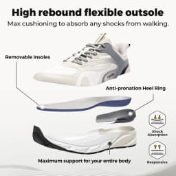 FitVille Comfortable Extra Wide Walking Shoes for Men Lightweight Mens Walking Shoes Wide Width Non Slip Cushioned