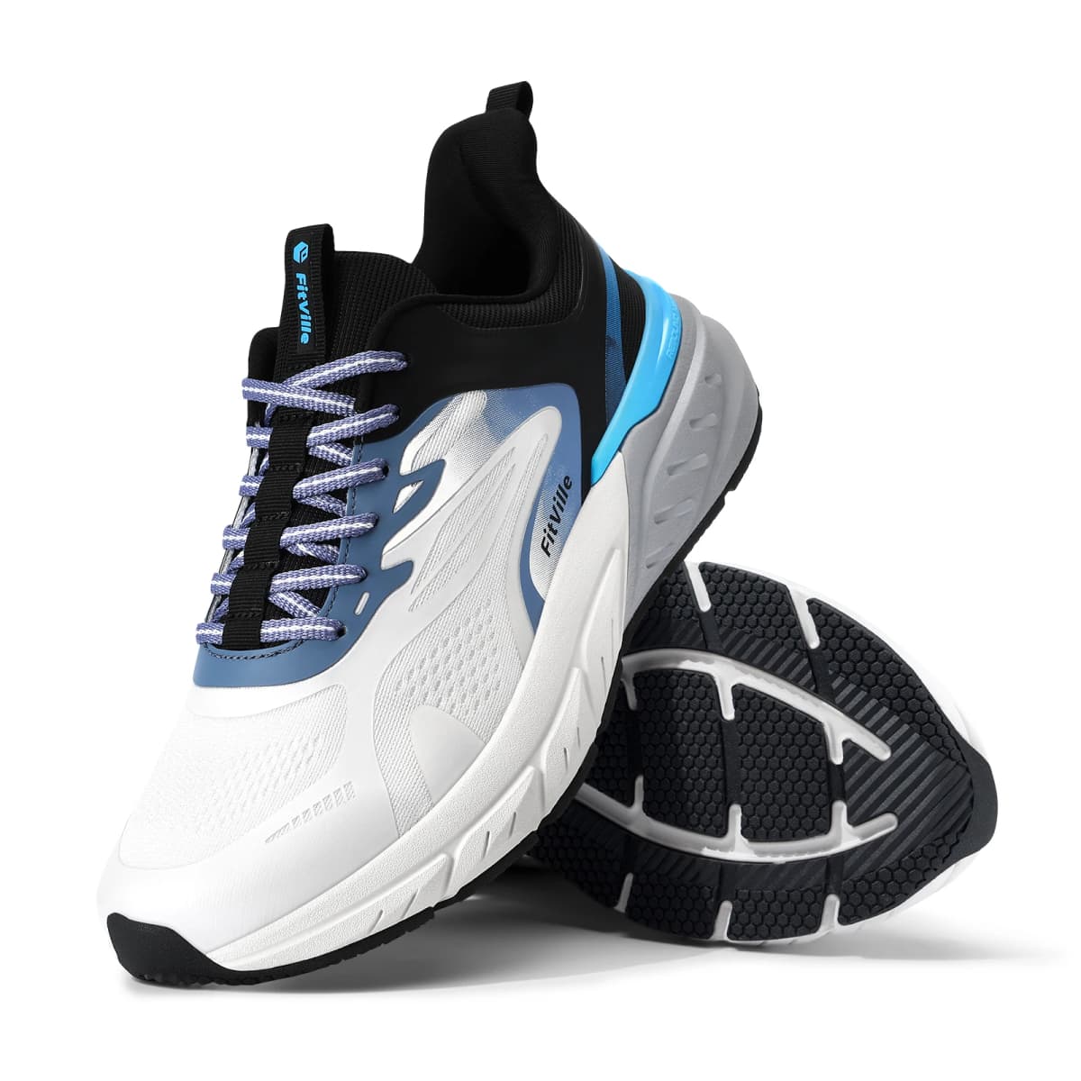 FitVille Comfortable Extra Wide Walking Shoes for Men Lightweight Mens Walking Shoes Wide Width Non Slip Cushioned