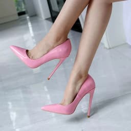Tikicup Classic Women's Sexy Pink Patent Pointed-Toe Stiletto High Heels Elegant Lady Office &Party Nights Evening Events Pumps