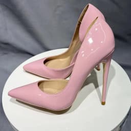 Tikicup Classic Women's Sexy Pink Patent Pointed-Toe Stiletto High Heels Elegant Lady Office &Party Nights Evening Events Pumps