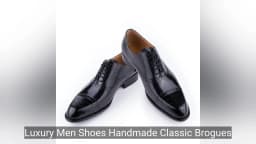 Classic Brogue Shoe Men's Business Suits Matches New Style Genuine Cowhide Handmade Formal Office Wedding Party Mans Dress Shoes
