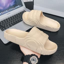 Unisex Couple Summer Soft Home Slippers Non‑Slip Flat Solid‑Color Sandals Flip‑Flops for Men Women Indoor Bathroom Hotel Household Footwear