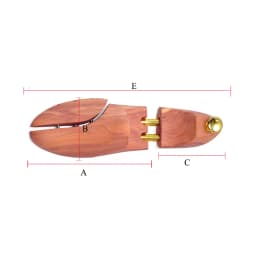 4-PACK Men's and Women's Twin Tube Adjustable Red Cedar Shoe Tree Wood Shoe Tree
