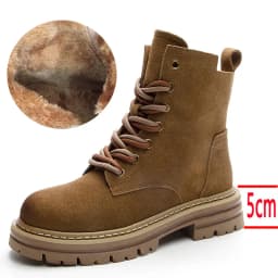 ASUMER Cow Suede Leather Ankle Boots For Women Zipper Platform Boots Retro Autumn Winter Motorcycle Boots Lady Shoes