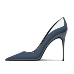 Grey Blue High-Heeled Shoes for Women, Paired with a Pointed, Slender Heel, Shallow Mouth, sexy and Non-Tiring Single Shoe