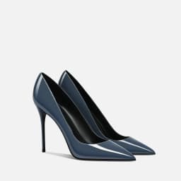 Grey Blue High-Heeled Shoes for Women, Paired with a Pointed, Slender Heel, Shallow Mouth, sexy and Non-Tiring Single Shoe