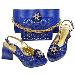 Doershow African fashion Italian Shoes And Bag Sets For Evening Party With Stones pink Italian Handbags Match Bags! HFV-25