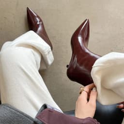 QUTAA Fashion Women Ankle Boots Winter Genuine Leather Autumn Shoes Kitten High Heels Pointed Toe Dress Lady Short Boots 34-43